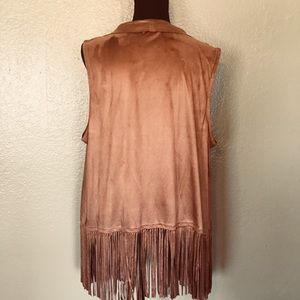 Suede fringe vest